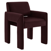 Modway - Daven Cuir végane Fauteuil à manger in Mûrier-Fauteuil polyvalent pour salle à manger