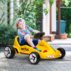 Qaba - Kart à pédales électrique pour enfants 6V 7AH - jaune-Batterie 6V 7AH offrant une heure de jeu avec une seule charge 