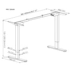 Uplite - Cadre de bureau électrique assis-debout à double moteur - Blanc-Dimensions du cadre (assis) : 42.5" (L) x 19,5" (l) x 28,3" (H)