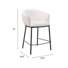 Zuo - Essen Tabouret de comptoir - Ivory-8
