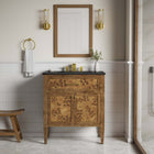 Modway - Elysian 30" Vanette de salle de bain - Noir brun-Trous centraux de 8"