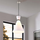 Modway - Starlight 1-Lumière Lumière suspendue - Nickel blanc poli-Abat-teint en tissu