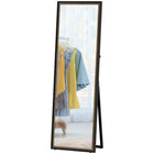 HOMCOM - Miroir rectangulaire corps entier - 21 po l x 64 po H - noir-Cadre bicoloure élégant ajoutant une touche artistique à la décoration de n'importe quelle pièce 