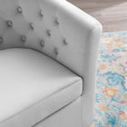 Modway - Prospect Touffe Performance Velvet Fauteuil pivotant - Gris clair-Revêtement en velours de performance