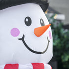 HOMCOM - Bonhomme de neige gonflable de Noël Airblown éclairé décoration intérieur extérieur - Blanc-Couleur blanche 