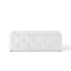 Modway - Amour Entrée à boutons touffés de 48" Imitation cuir Banc - Blanc-8