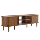 Modway - Contour 63 po Bois Meuble TV, Noyer-Meuble téléviseur moderne du milieu du siècle
