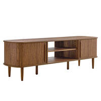 Modway - Contour 63 po Bois Meuble TV, Noyer-Meuble téléviseur moderne du milieu du siècle