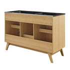 Modway - Soma 48" Meuble de salle de bain à double lavabo - Noir de chêne-8