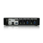 IOGEAR - Commutateur KVM USB-C et DisplayPort 4K à 3 ports avec alimentation-Conforme DisplayPort 1.2 ; Conforme à la norme HDCP 1.4
