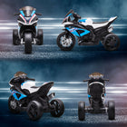 Aosom - moto électrique pour enfants 6v - 18-60 mois - bleu-Batterie rechargeable et chargeur inclus dans le colis 