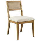 Modway - Nimba Faux rotin Tissu Chaises de salle à manger Ensemble de 2 - Ivoire à tissage de bruyère-Assemblée requise