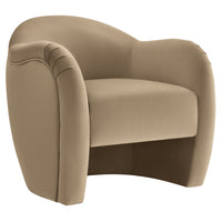 Modway - Compose Performance Velvet Chaise d’accent - Taupe-Chaise d’accent polyvalente