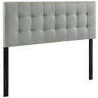 Modway - Lily Tissu rembourré Tête de lit King, Gris-Tête de lit élégamment touffée