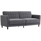 HOMCOM - Canapé-lit moderne convertible - gris charbon-3 angles de dossier (jusqu'à 180°) vous permettent de convertir le canapé trois places en fauteuil inclinable ou en lit double temporaire. Chaque côté peut s'incliner individuellement 