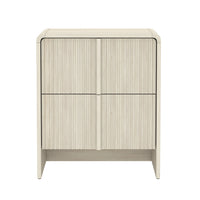 Manhattan Comfort - Table de nuit contemporaine Novara 22" à 2 tiroirs - Chêne blanchi-Finition stratifiée grain de bois : aspect bois chaud et naturel avec une surface durable et facile à nettoyer