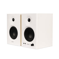 Edifier - MR4 - True Sound Monitoring avec entrée multiconnection - Blanc-Basculez entre le mode moniteur pour une surveillance audio précise pendant la production musicale et le mode musique pour profiter d'une écoute quotidienne décontractée et d'une détente, répondant à différents besoins avec un simple bouton de commande