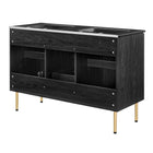 Modway - Chaucer 48" Meuble de salle de bain à double lavabo - Noir noir-8