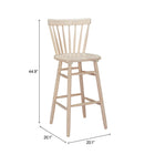 Zuo - Tyce Tabouret de bar - Naturel - Ensemble de 2-6
