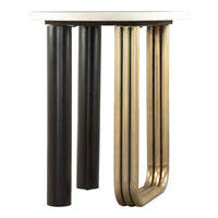 Zuo - Elyn Table d’appoint - Multicolore-Dessus rond en marbre apportant sophistication et élégance intemporelle