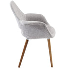 Modway - Aegis Fauteuil à manger Ensemble de 4 - Gris clair-Rembourrage en mousse pour le confort
