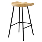 Modway - Concord Dos sans dos Tabourets de comptoir - Chêne - Ensemble de 2-7