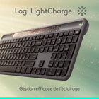 Logitech - Signature Slim Solar+ K980, clavier sans fil - Graphite-Aucun câble : ne vous inquiétez jamais des câbles de recharge ou du manque de batterie ; fonctionne immédiatement en toute simplicité pour une productivité instantanée