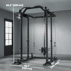 Soozier - Rack De Puissance Multifonction - Machine Smith Avec Barre De Traction-Cadre en acier robuste assurant stabilité et durabilité  
