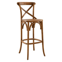 Modway - Gear Tabouret de bar - Noyer-Tabouret de bar de ferme moderne