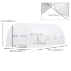Outsunny - Serre tunnel de jardin 20 pi x 10 pi x 7 pi pour arrière-cour-Bâche en plastique PE résistante aux UV et aux déchirures, laisse passer la lumière du soleil  
