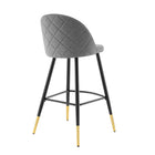 Modway - Cordial Tissu Tabourets de bar - Gris clair - Ensemble de 2-7