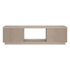 Hudson&Canal - Meuble TV Dorian pour téléviseurs jusqu'à 65 pouces - Blanc aulne-Un design contemporain moderne peut accueillir des téléviseurs jusqu'à 65 pouces pour votre espace de divertissement