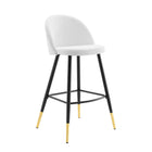 Modway - Cordial Tissu Tabourets de bar - Blanc - Ensemble de 2-Assemblée requise
