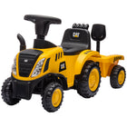 Qaba - Tracteur pour enfants sous licence Caterpillar avec pelle, remorque - jaune-Voiture à pousser sous licence Caterpillar assurant un design authentique et de qualité 