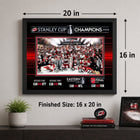 Frameworth - Carolina Hurricanes 16 po H x 20 po l Cadre Champions de la Coupe Stanley 2026 - Sous licence officielle LNH/AJLNH-6