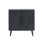 Manhattan Comfort - Jodie 31,1 po Buffet d’Appoint Style Mid-Century Modern - Gris Charbon-Buffet d’appoint style milieu du siècle parfait pour le bureau à domicile, la chambre d’enfant, le salon et la chambre à coucher