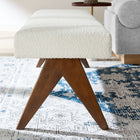 Modway - Lyra 63" Boucle Tapis Banc - Boucle ivoire-Pieds non marqués