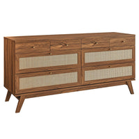 Modway - Soma 8 tiroirs Commode, Noyer-Commodeuse moderne à 8 tiroirs