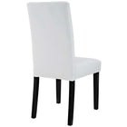 Modway - Confer Vinyle Fauteuil d’appoint de salle à manger Ensemble de 2 - Blanc-Pieds en caoutchouc massif