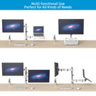 ShoppingAll - Support pour double écran et ordinateur portable entièrement réglable - Blanc-5