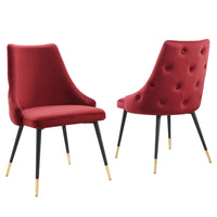 Modway - Adorn Performance Velvet Fauteuil d’appoint de salle à manger Ensemble de 2 - Marron-Chaise à manger vintage moderne d’accent