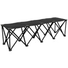 Outsunny - Banc d’équipe de sport pliant portable 4 places-Peut accueillir quatre personnes, se déplie et est prêt à l'emploi instantanément  