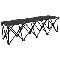 Outsunny - Banc d’équipe de sport pliant portable 4 places-Peut accueillir quatre personnes, se déplie et est prêt à l'emploi instantanément  