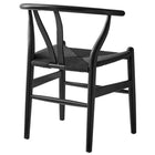 Modway - Amish 29" Chaise à manger - Noir noir-Arrivée entièrement assemblée