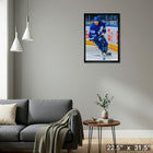 William Nylander Toronto Maple Leafs Skating sur toile - Toile encadree - 22" x 31"-Prêt à accrocher - livré entièrement assemblé