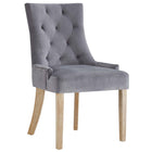 Modway - Pose Performance Velvet Chaise à manger Ensemble de 4 - Gris-Revêtement en velours de performance