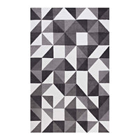 Modway - Kahula Mosaïque du triangle géométrique Tapis - 5 po x 8 po - Noir/Gris/Blanc-Tapis en mosaïque triangulaire géométrique