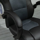 HOMCOM - Chaise de bureau style voiture de course - gris-Couleur : noir/gris