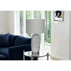 Monarch Specialties - Luminaire - 25 po H Lampe De Table - Céramique Gris - Abat-Jour Gris - Moderne-Cette lampe est équipée d'un interrupteur rotatif à 3 voies qui maintient une seule ampoule (non incluse) pour une puissance maximale de 100 W/120 V, ce qui vous permet de personnaliser l'ambiance lumineuse de votre espace