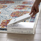 Modway - Entourage Treillis marocain floraux vieillis Kensie Tapis de 5 pi l x 8 pi L - Ivoire Bleu Rouge Orange Jaune-Polypropylène 100% Frise